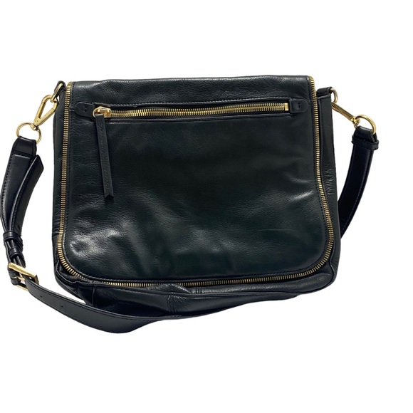 Margot Black Leather Classy Minimalist Handbag - Picture 2 of 6